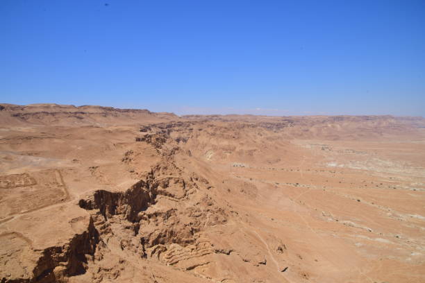 istock Brown desert sands from the Masada Heights 1070393380