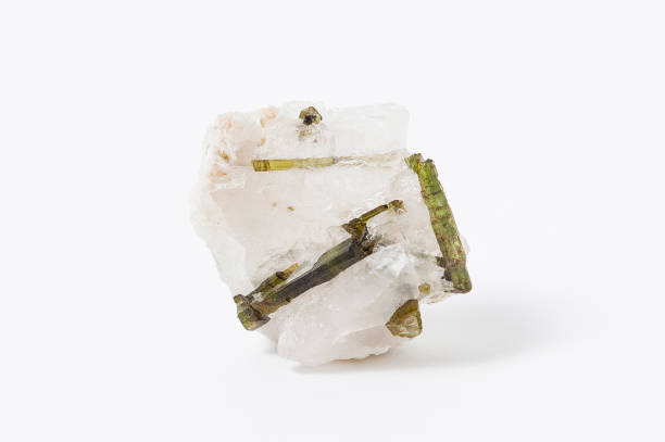 istock Tourmaline Ore isolated on white background. 1070395378