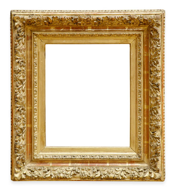 istock Golden vintage frame isolated on white background (All clipping paths included) 1070397712