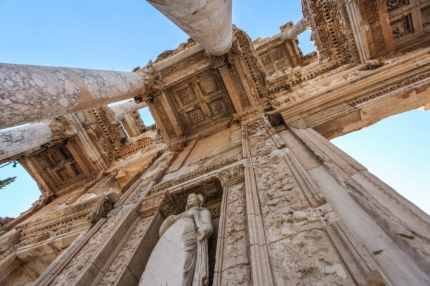 biblioteca de celso em éfeso - celsus library - fotografias e filmes do acervo