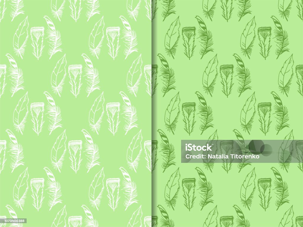 Mockingbird Feather Pattern Mockingjay Feather Seamless Pattern Hand Drawn Sketch Stock ...