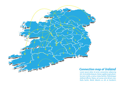 Map Conectivity Map Connections Network Design Best Internet Concept Of Map Business ...