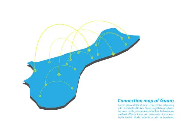 Vector illustration of Map connections network design, Best Internet Concept of map business from concepts series