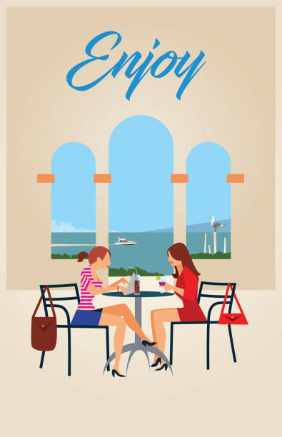 кафетерий лаунж-бар - cafe coffee shop sidewalk cafe menu stock illustrations