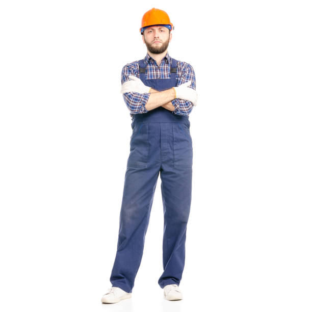 istock Young man builder industry worker hardhat good okay 1070411040