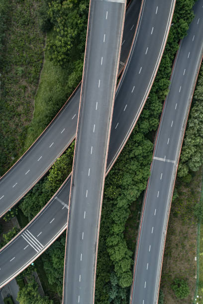 istock directly down view of highway 1070412628
