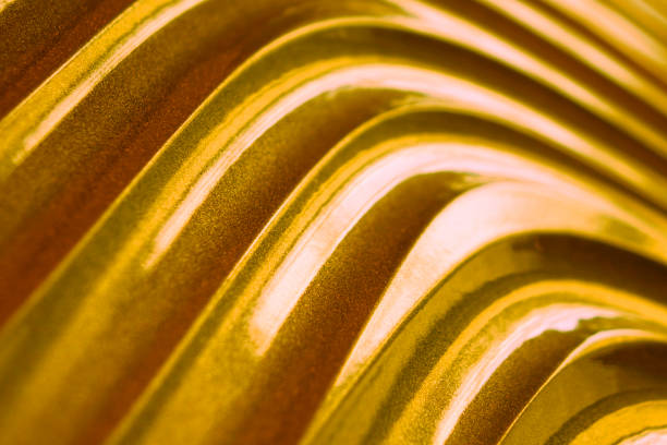 Pattern, Wave Pattern, Single Line, Dubai, United Arab Emirates, Gold, Golden Background, Abstract
