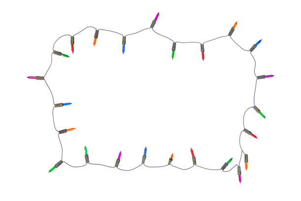 istock String of christmas lights frame isolated on white background With clipping path 1070413522