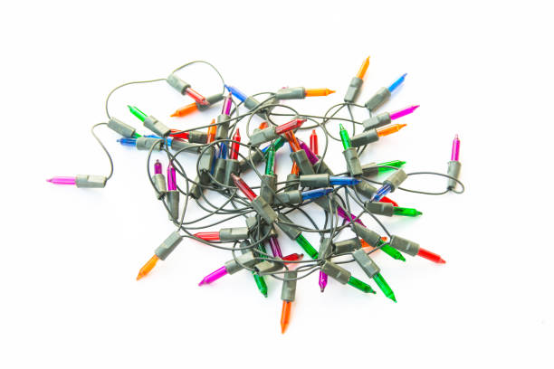 istock String of christmas lights on white background 1070416368