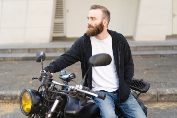 istock Thoughtful biker lost in new city 1070424422