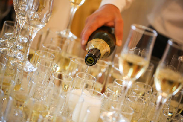 istock Glass and bottle with champagne 1070425036