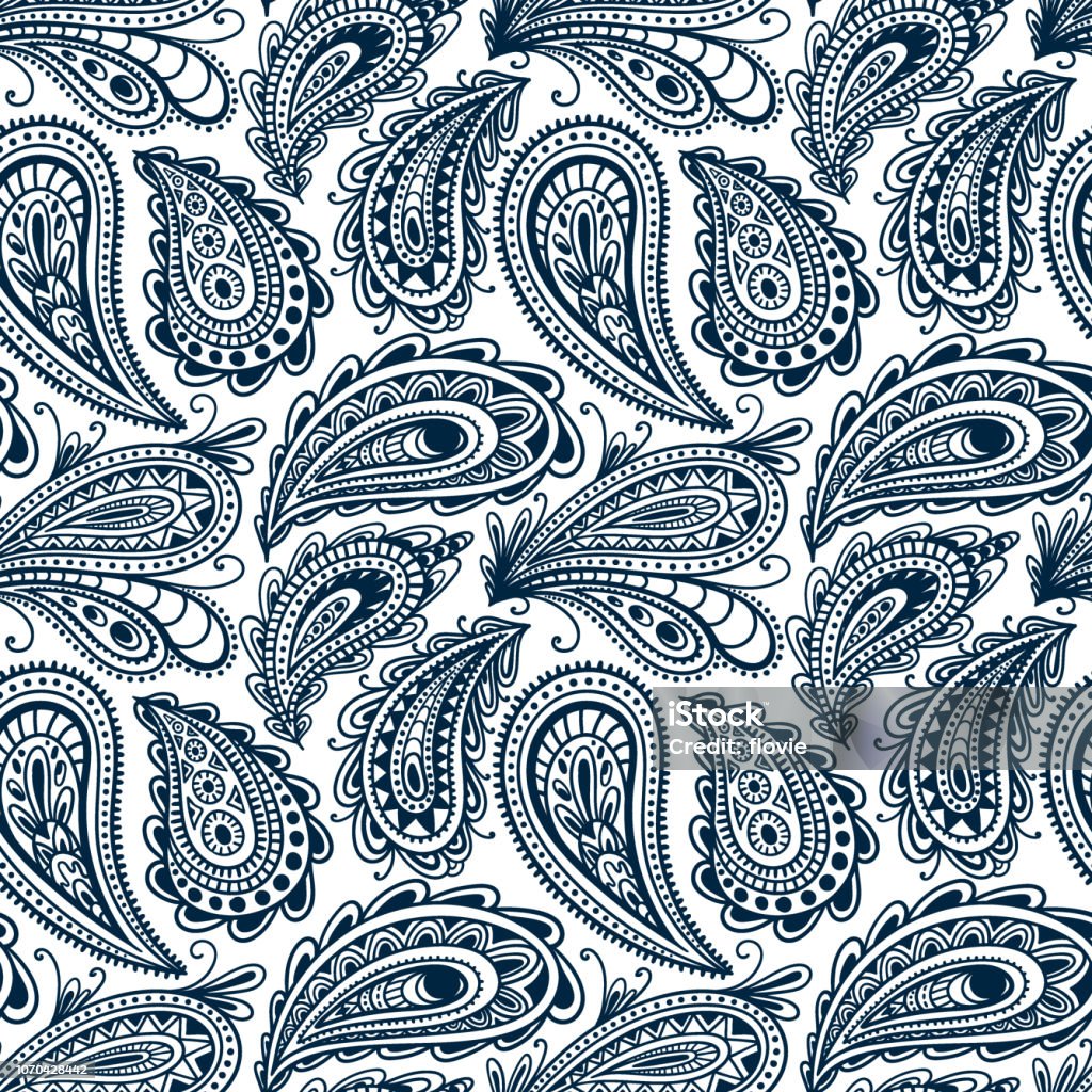 Abstract Paisley Pattern Seamless Paisley Pattern Stock Illustration - Download Image Now ...