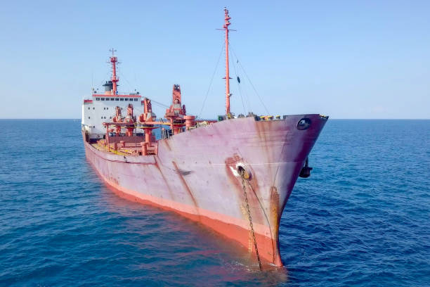 istock General cargo ship at sea - Aerial image 1070434396