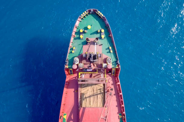 istock General cargo ship at sea - Aerial image 1070438428