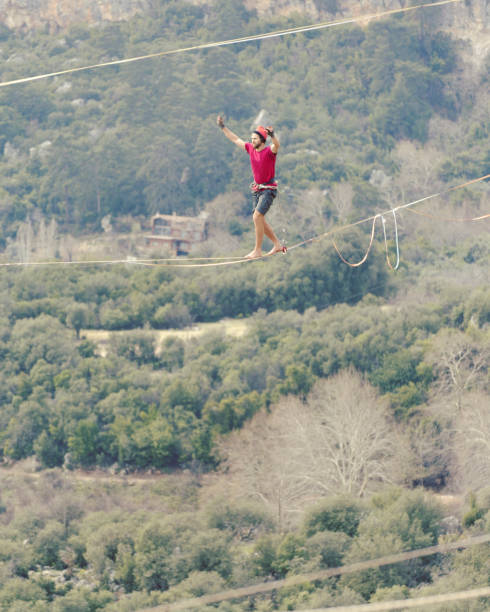 istock Walk a line in the sky.Turkish Highline Carnival in Antalya. 1070452366