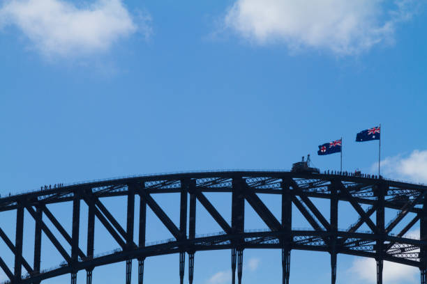 мост сидней-харбор - the rocks sydney harbor sydney australia new south wales стоковые фото и изображения