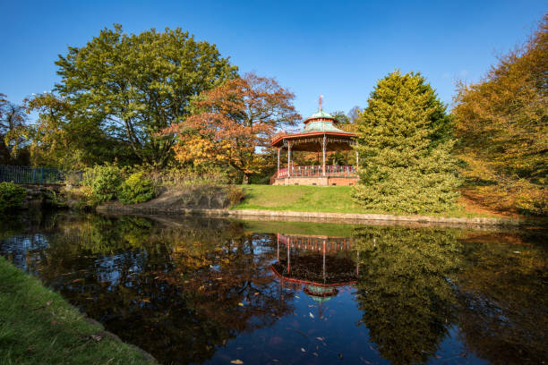 Sefton Park band stand in autumn, Liverpool
