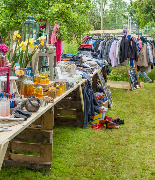 istock Old useful stuff on a garage sale 1070466726