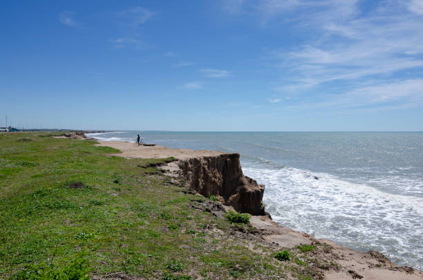 landscape of coast with cliffs