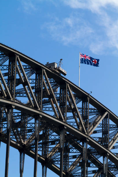 시드니 하버 브리지 - the rocks sydney harbor bridge sydney australia new south wales 뉴스 사진 이미지