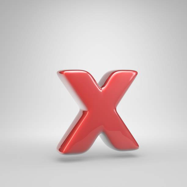 istock Coral car paint letter X lowercase isolated on white background 1070479528