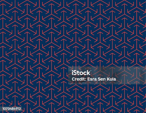 istock Abstract Seamless Japanese Arrow Pattern 1070484912