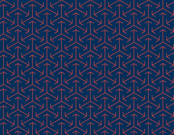 Vector illustration of Abstract Seamless Japanese Arrow Pattern