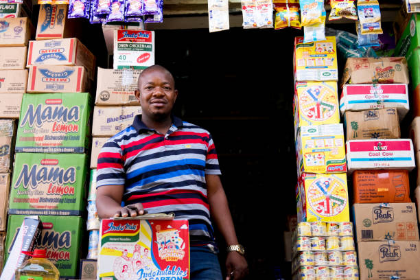 groceries - áfrica ocidental imagens e fotografias de stock