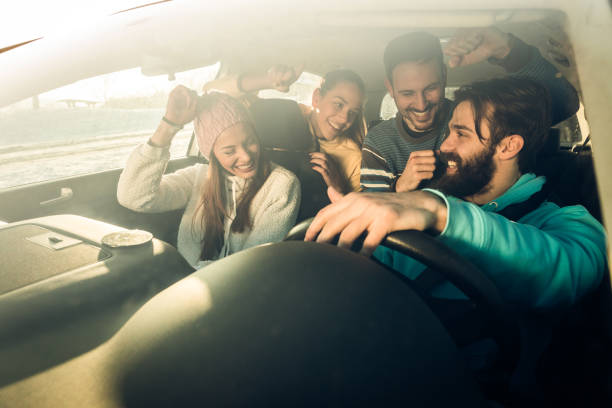 istock Dancing on a road trip in the car! 1070506528