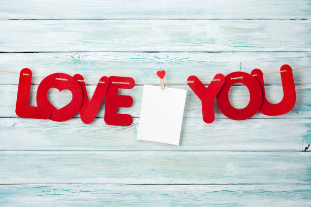 istock Valentines day greeting card with love you words 1070507066