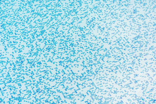 istock Texture of a pool floor as a blue mosaic 1070525120