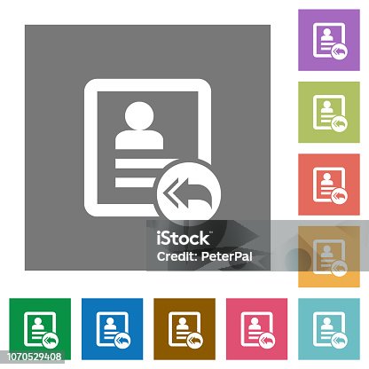 istock Contact reply to all square flat icons 1070529408