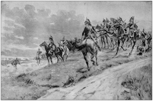 istock Antique painting illustration: Battle of Friedland 1070531592