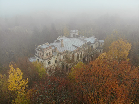 abandoned manor Stipanvskoe-Pavlishchevo in the Kaluga region (Russia, village Pavlishchev bor)