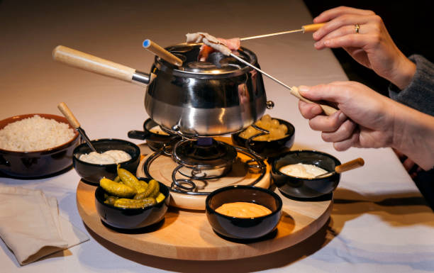 Chinese fondue Brodo stock photo