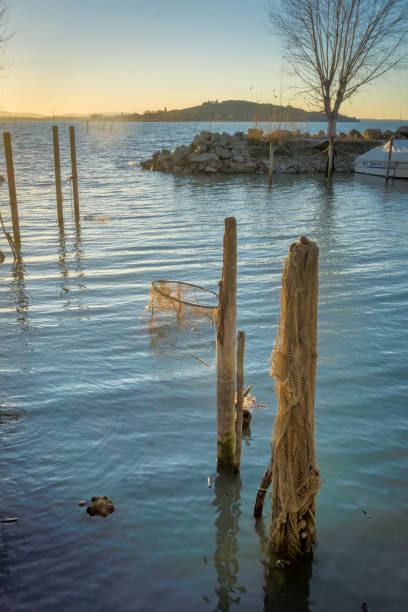 istock Jetty posts and fishing nets 1070544066