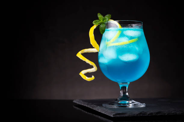 istock Glass of blue lagoon cocktail 1070549320