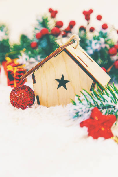 istock Christmas background. happy New Year. Selective focus 1070556112