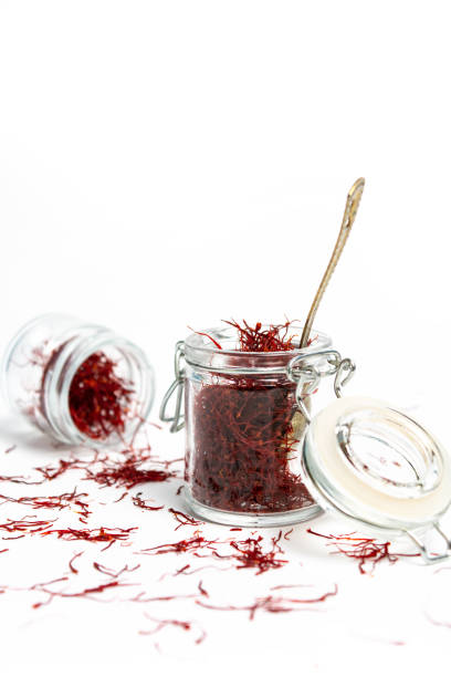 istock Saffron spice tea crop on white background 1070560196