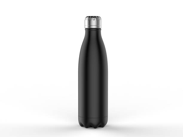 istock Blank stainless steel double wall workout bottle. 3d render illustration, 1070565868