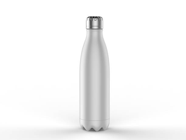 istock Blank stainless steel double wall workout bottle. 3d render illustration, 1070565880