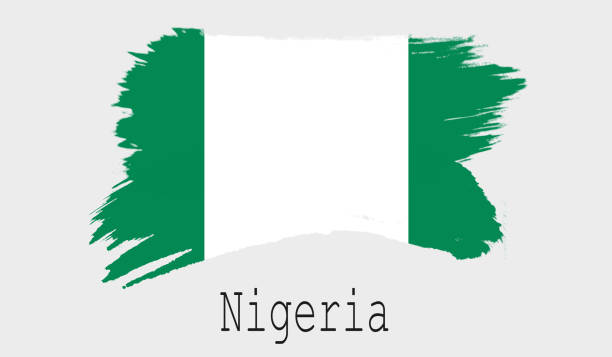 istock Nigeria flag on white background 1070568216