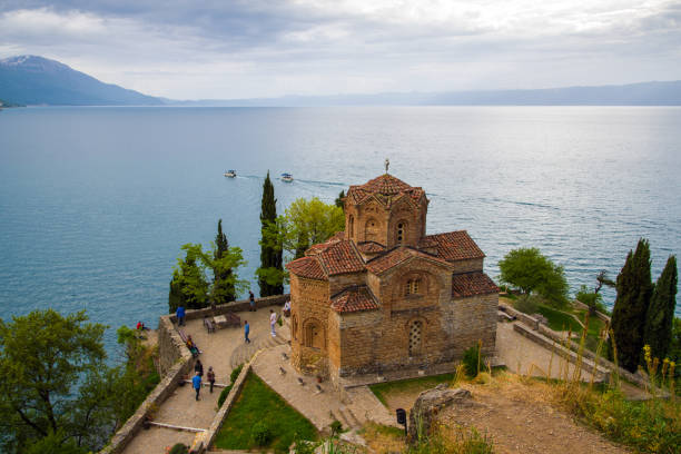 istock Vibrant panorama on Ohrid Lake 1070570198