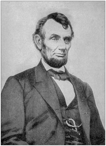 Antique photograph: Abraham Lincoln Antique photograph: Abraham Lincoln abraham lincoln photos stock illustrations