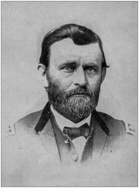 Antique photograph: Ulysses Simpson Grant Antique photograph: Ulysses Simpson Grant us president stock illustrations