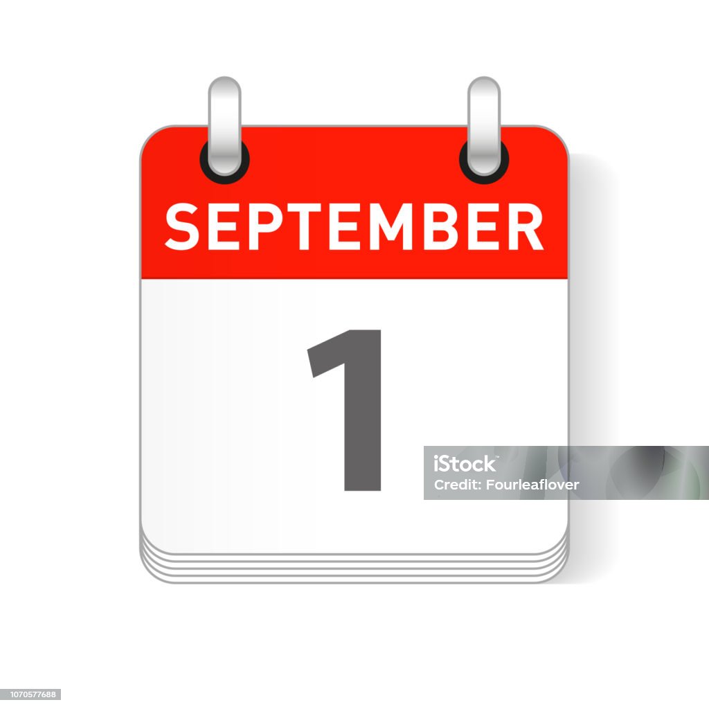 1 September Datum Design Stockvectorkunst meer beelden van Kalender - Kalender, September, 2019 - iStock