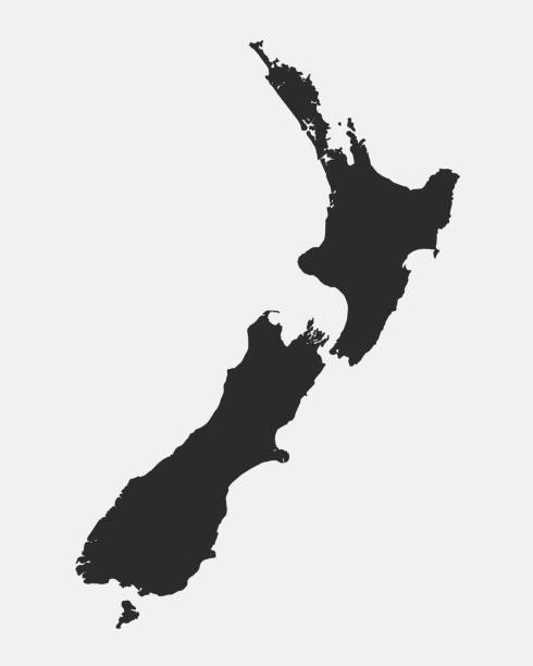 ilustrações de stock, clip art, desenhos animados e ícones de map of the new zealand isolated on a white background. new zealand background. new zealand map. vector illustration - zeeland