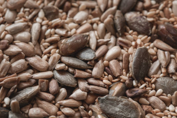 istock Roasted pumpkin, sunflower and sesame seed close-up 1070589222