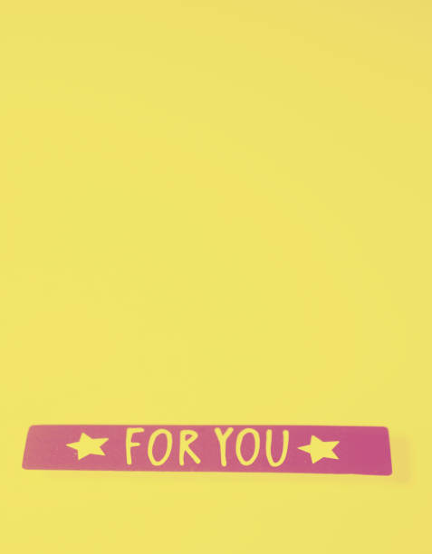 For You birthday party gift message greeting logo with copy space.