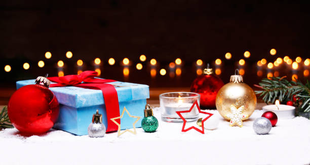 istock Christmas Gift,  decoration, Light and snow 1070611862